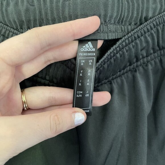 Adidas XL Primegreen Mens Track Pants Elastic Waistband Side Pockets Dark Gray - Picture 5 of 8